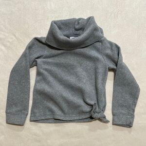 Girls Cozy fleece Gray Cowl Neck pullover size XS (5) old navy active